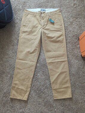 L.L. Bean Slim Straight Khakis, 100% cotton